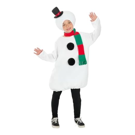 Funidelia | Disfraz de muñeco de nieve para niño y niña Navidad, Snowman, Belén de Navidad - Disfraz para niños y divertidos accesorios para Fiestas, Carnaval y Halloween - Talla 3-4 años - Blanco