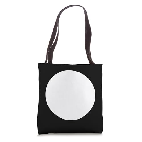 Blank Abstract Printed White Circle Novelty Graphics Design Tote Bag
