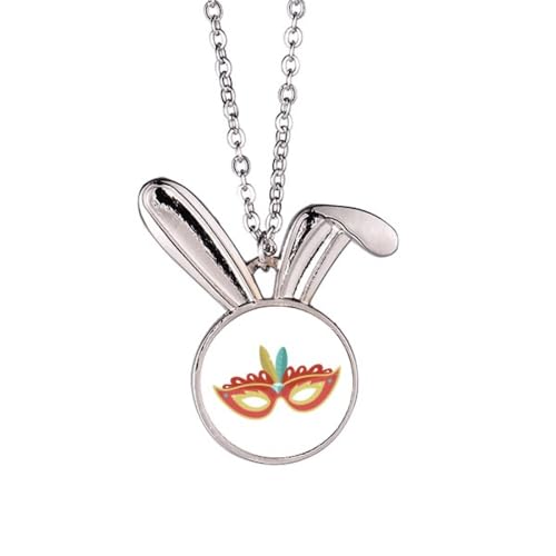 Collier lapin orange Carnival de Venise : égayez un look terne avec ce bijou unique