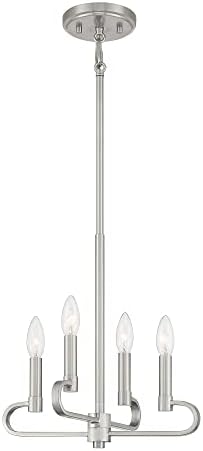 DESIGNERS FOUNTAIN Summit 4 Light Chandelier Convertible, Brushed Nickel, D269C-4CH-BN