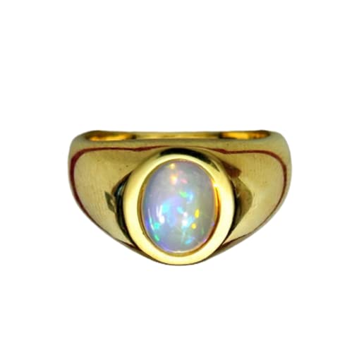 Natural Ethiopian Opal Gemstone Ring, 925 Sterling Silver Ring, Opal Birthstone, Promise Ring, Statement Ring, Anniversary Gift Ring, Men's Women's Gold Ring, Birthday Gift Ring