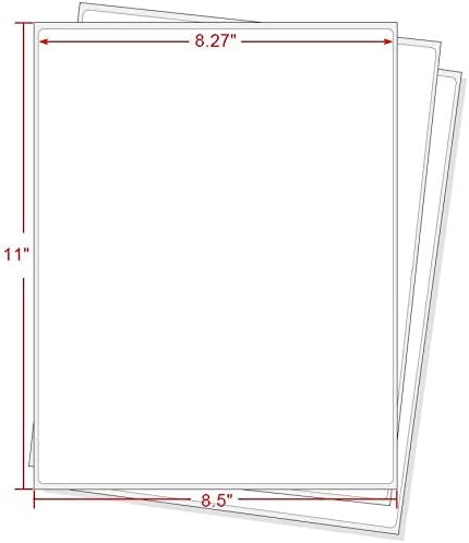 SJPACK 500 Address Labels 8.5 x 11 Full-Sheet Sticker Labels,Shipping Labels Compatible Laser/Ink Jet (500 Sheets)