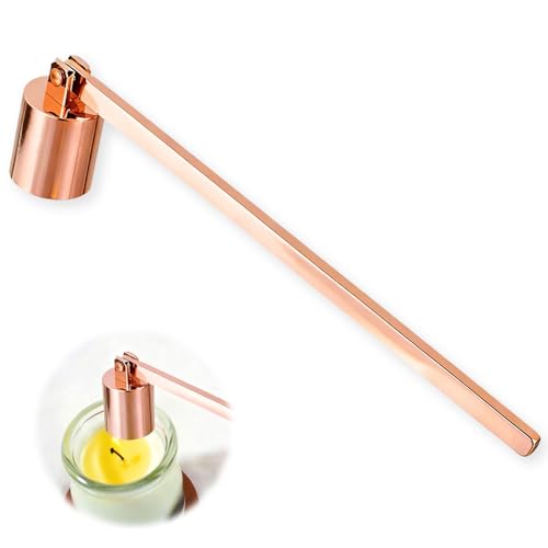 LYHMHAMY キャンドル消し 火消しアロマキャンドル キャンドルアクセサリー ローソク消し ステンレス製 角度自在 掃除が簡単で 使い方は簡単 家庭、仏壇用 (ローズゴールド)