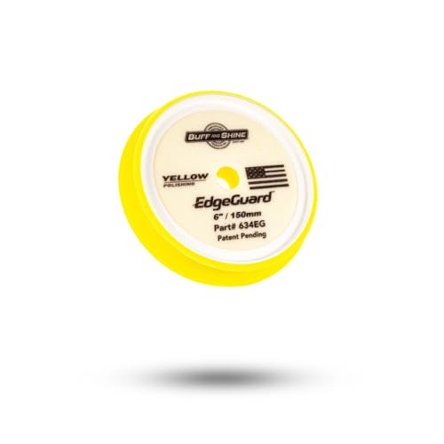 Image of Buff and Shine - EdgeGuard Foam Buffing Pads - Yellow - 6 inch Polishing Pad - Pack of 2