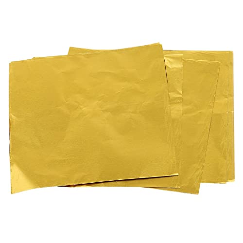 100 envoltorios de aluminio dorados de chocolate de 8 x 8 cm