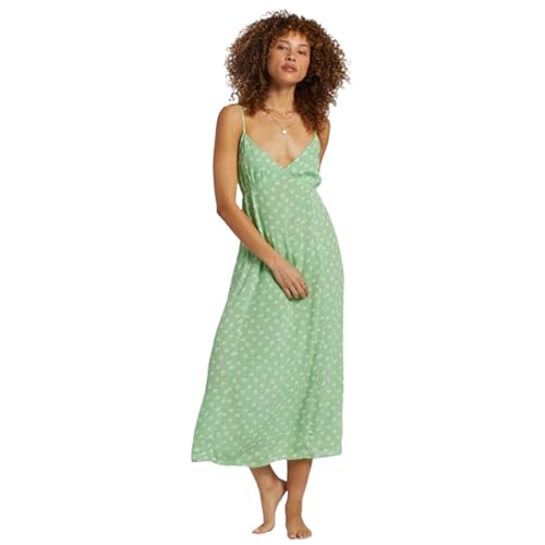 Billabong Summer Shine Midi Dress - Women's Sleeveless Ruffle Detail Faux Wrap Tie Midi Dress-Medium, Bright Meadow at Amazon Women's Clothing store Billabong Summer Shine Midi Dress - Women's Sleeveless Ruffle Detail Faux Wrap Tie Midi Dress-Medium, Bright Meadow at Amazon Women's Clothing store