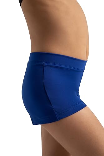 Capezio girls Boys Cut Low Rise athletic shorts, Royal, 8 10 US3
