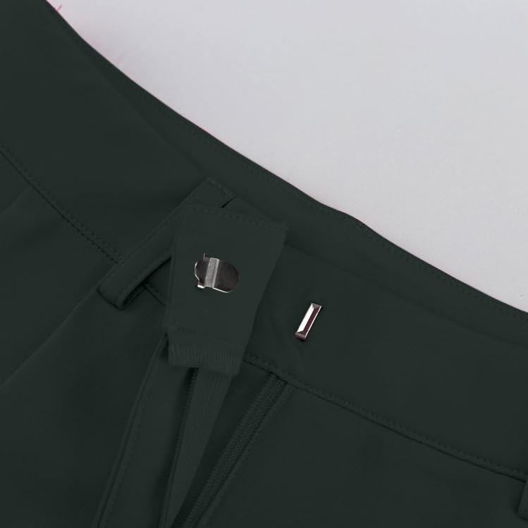 Image of Aahwan Solid Dark Green Loose Fit Wide Legs Korean Baggy High Rise Pants for Women's & Girls' with Pocket