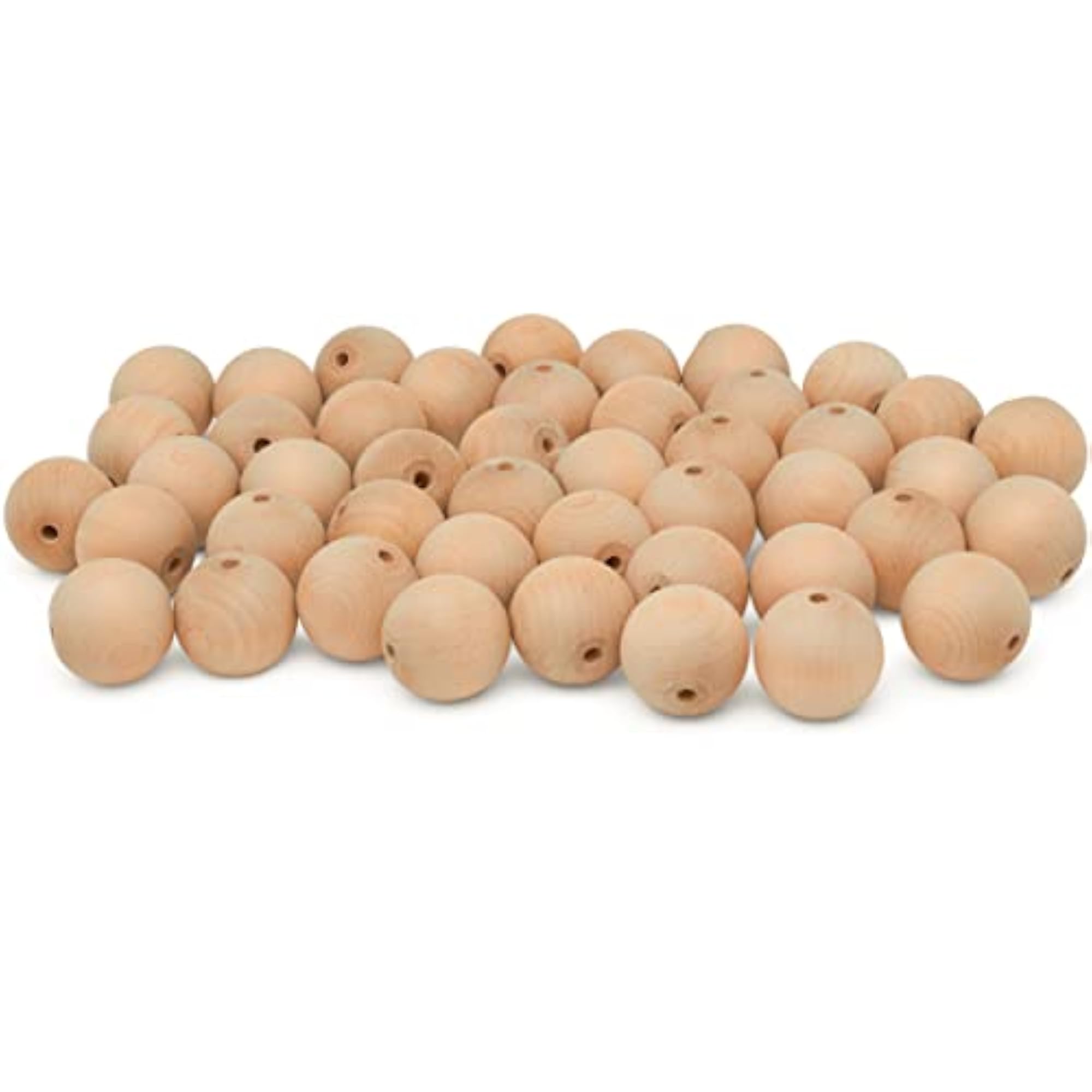Large Wooden Beads for Crafts - Pack of 12