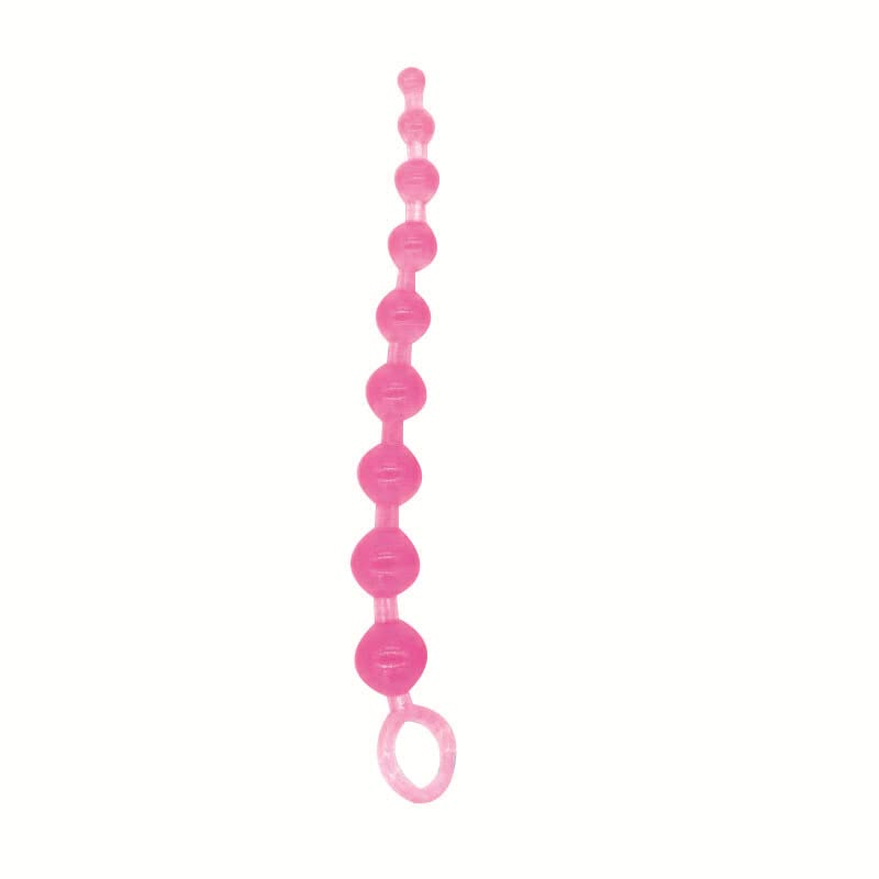 Pull Anal Plugs Set 12 Inch 10 Beads Anal Chain Link with Safe O Pull Ring Anal Adult