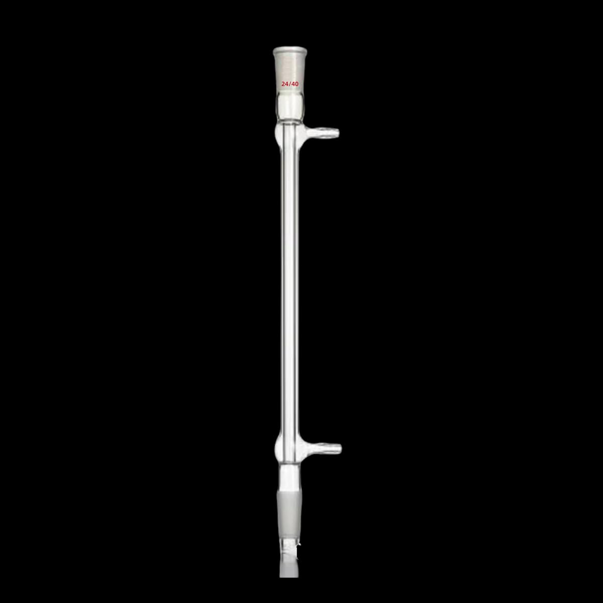 West Condenser with 24/40 Joint and Glass Hose Connection Borosilicate Glass Lab Condensers 400mm in Jacket Length