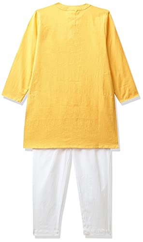 Image of Amazon Brand - Jam & Honey Cotton Boy Festive Printed Kurta And Pyjama Set Which Is Both Comfortable And Stylish