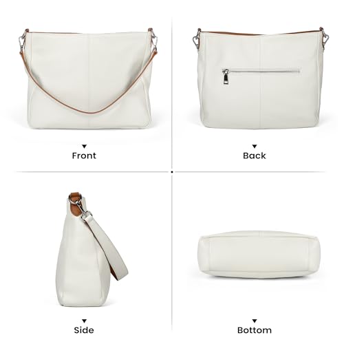 befen Genuine Leather Hobo Bags Purses for Women, Women's Shoulder bag Handbags Crossbody Bag with 2 Shoulder Straps