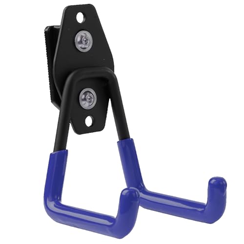 botle Qbrick Tool Hook Case System Straight 7 cm Sturdy with PVC Coating for Garage, Workshop, Shed, Double Hook, Load Capacity up to 40 kg, for Extension Cable, Black