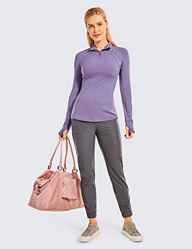 CRZ YOGA Calça de golfe feminina leve com cordão e zíper no tornozelo, calça esportiva casual para t