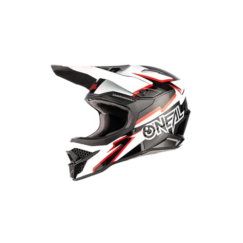 Casco Motocross MX Enduro Calotta ABS Standard di sicurezza ECE 22.06 Prese daria per un raffreddamento ottimale 3SRS VOLTAGE V.23 Adulto Taglia XL cm bianco nero
