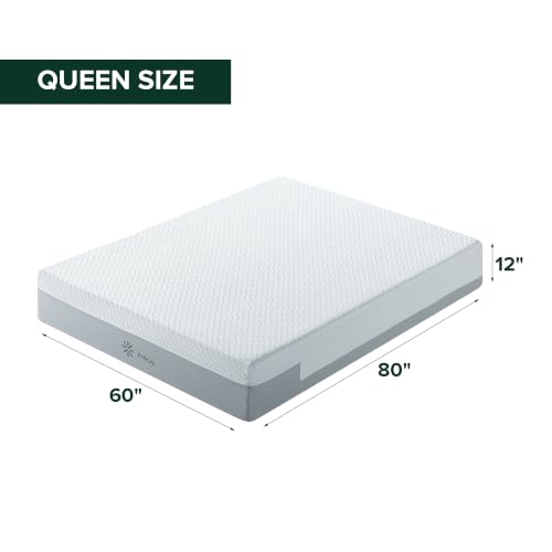 Image of Zinus 12 Inch Queen Quadcool Memory Foam Mattress, Medium Feel