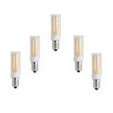 hhf led bulbs lamps, lampadina e12 led dimmerabile 5w 110v smd2835 corn bulb 102leds 400-450lm lampadario candela led per la decorazione domestica (confezione da 5) (colore : bianco caldo)