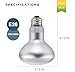 150W Reptile Basking Heat Bulb, 2-Pack UVA Daylight Heat Lamp Bulbs for Bearded Dragons, Turtles, Snakes, Lizards & Amphibians - Provides Infrared Heat Output & Sunlight Simulation Heating Light