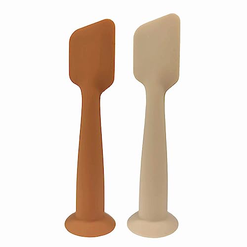 Image of 2 Pack Diaper Cream Soft Silicone Brush with Suction Base, Diaper Cream Spatula for Butt Paste Diaper Cream, Perfect for for Babies, Newborn