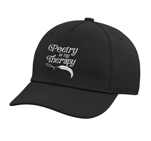 Poetry is My Therapy Baseball Hat Black