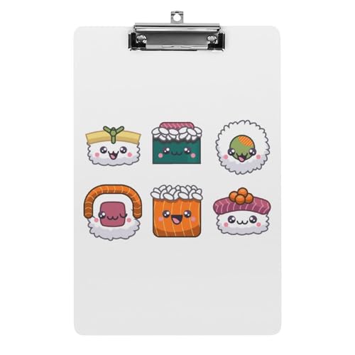 クリップボード A4 縦型 寿司 かわいい ファイルボード 壁掛け 画板 書きやすい お会計ボード て持ち運びやす 文書整理 文房具 会議パッド 事務用品 メモ 学校 家庭用バインダー