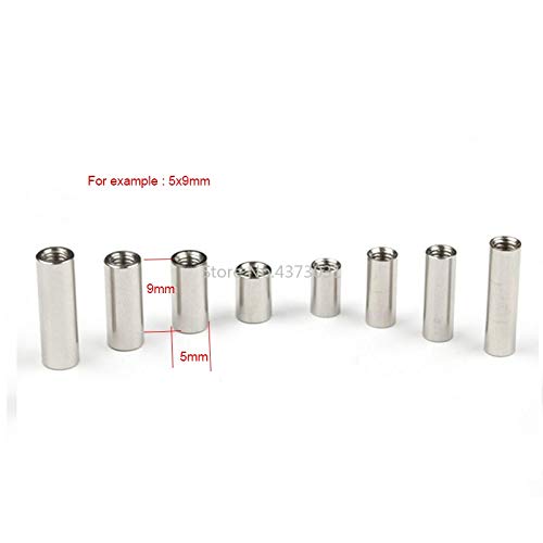 10 pieces Diy Knife material Making knife Handle screw Cylindrical Nuts Connecting pipe rivet Cheese M4 Thread (Size : 5x13mm)
