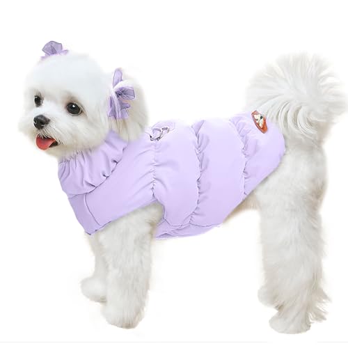 ABRRLO Winter Warm Dog Jacket for Small Medium Dogs Cat...