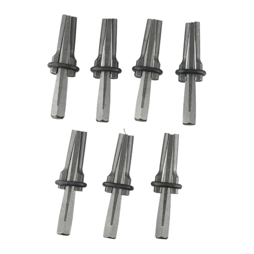 Lot de 7 cales à fendre la roche - 14 mm de diamètre - En acier - Pour pierre et béton - Pour carrière - Longueur : 105 mm