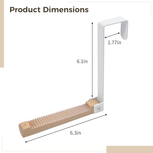 Foldable Over-Door Hangers for Clothes, 2-Piece Drying Rack Set with Stainless Hooks & Non-Slip Pads, Ideal for Dorm Rooms and Bathrooms