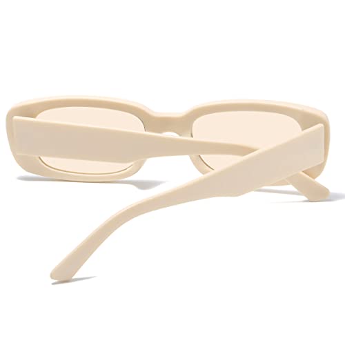 Image of Vintage Rectangle Sunglasses for Women Men 90s Fashion Narrow Square Frame Eyewear UV400 Protection