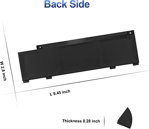 Bateria de substituição compatível para Dell 266J9 11,4V 51Wh 1548BR 1645W 1742W M4GWP C9VNH PN1VN 4