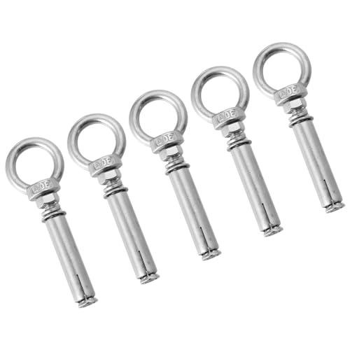 Unomor Sturdy Stainless Steel Lifting Ring 5pcs Expansion Eyebolts Easy Install for Air Conditioners