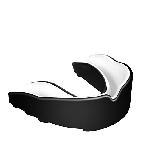 Protector bucal Beileer, sin BPA, para boxeo, artes marciales mixtas, rugby, Muay Thai, hockey, Judo, karate y todos los deportes de contacto, Adult black