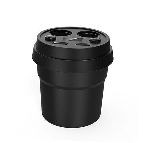 Material abs forma de taza con doble USB inteligente y dos tomas