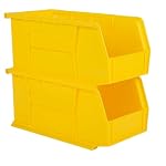 HE HUDSON EXCHANGE 11" x 5.5" x 5" Plastic Stackable Storage Bin, Yellow - Image 4