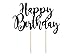 Produktbild Cake Topper Happy Birthday 22,5 cm x 1 Stück Tortendeko Kuchendeko Tortenstecker Tortenfigur Geburtstag schwarz