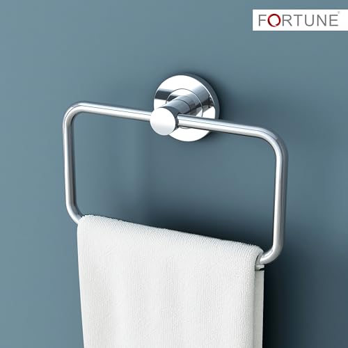 GARBNOIRE Stainless Steel Towel Ring, Napkin Ring, Towel Holder, Towel Hanger for Bathroom, Kitchen, Washbasin, Homes, Hotels- Chrome Finish (Pack of 1)