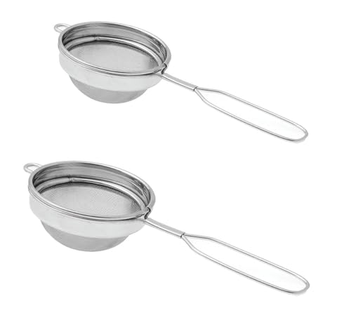 E-COSMOS® Stainless Steel Tea Strainer, Chalani, 8 cm, Medium (Pack of 2)