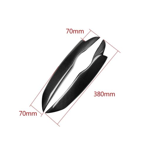 Sourcil phare voiture Golf 5 V MK5 2005-2009 couverture paupière phare fibre de carbone - 5