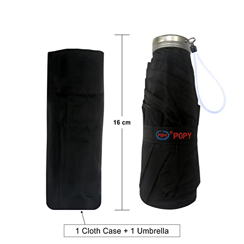 Image of Popy Nano 5Fold Solid Colour Umbrella | World's Largest Small Umbrella | Pocketable size with full 1m+ wide cover when open| 200 g weight | Collection1