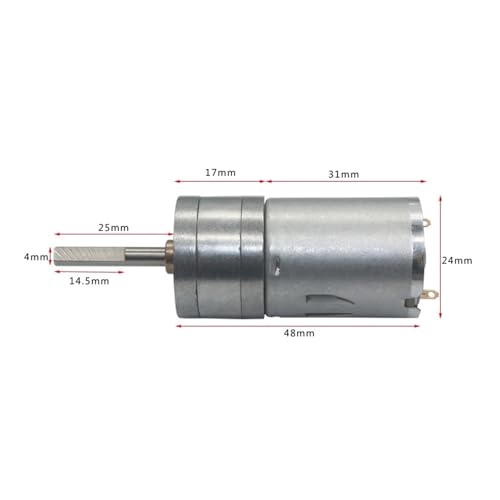 Moteur de réduction 25GA370 DC 6V basse vitesse rotation réversible