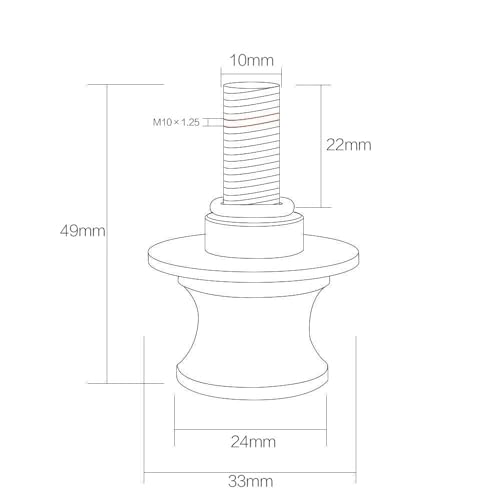 Motorrad M10 X 1,25 Rahmenstützen Schrauben Schieber Schwingenspulen Schieberschutz für Vulcan S 2015+ Vulcan S Tourer Performance SE Cafe Light Tourer Sport Vulcan S 650 2015–2023 (schwarz)