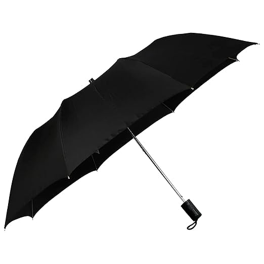 Black 2 Fold Umbrella For Men And Women | Windproof Travel Umbrella For Rain | Manual Open And Close Rainbow Umbrella Suitable For 1 Adult-image-13