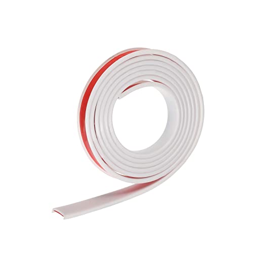 Image of uxcell U Shape Furniture Edge Banding, 2M Self Adhesive Flexible Edging Trim, 5x15mm TPE Edge Guards for Cabinets Furniture Repair Restoration, White