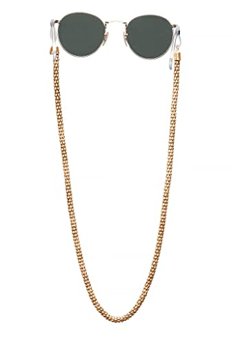 AllenCOCO Glasses Chian, Rose Gold Plated Glowing Eyeglass Chains Sunglass Retainer Strap Eyewear Retainer Eyeglass Strap Holder for Women -  14K Gold