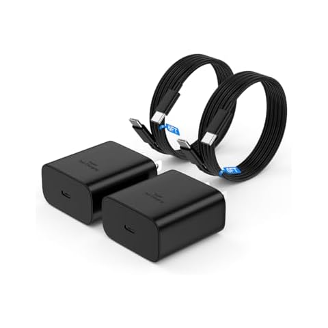 [2 Pack] 45W USB C Super Fast Charger - for Samsung Galaxy S23/S23+/S22/S22+/S22 Ultra/S21 Ultra/S21/S21 Plus/S20 Ultra/S20/S20+/Note 20/10/S10/S9/S8 and More,PPS Charger(6ft Cable Included) Cover
