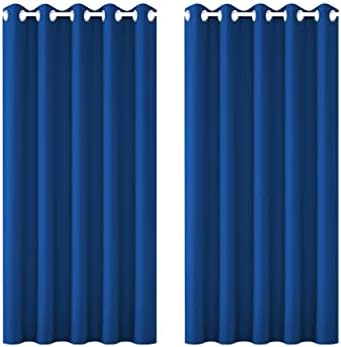 FLOWEROOM Thermal Blackout Curtains for Bedroom, 46 x 54 inches Long, Taupe - Winter Energy Saving/Summer Sun Blocking/Noise Reducing Window Curtain for Living Room, Set of 2 Eyelets Curtains