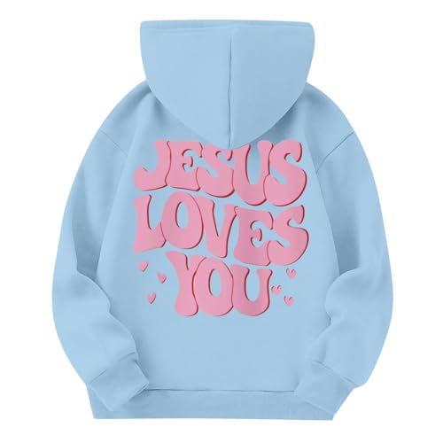 Hoodies For Girls Long Sleeve Fleece Sweatshirt Fashion Graphic Hoodies Pullover Hooded Tops With Pocket Preppy Blouse