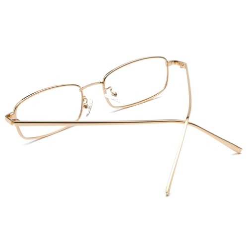 Ggpyyon Blue Light Blocking Glasses for Women Men,Gaming Computer Glasses Anti Glare Headache Eyes Strain Glasses with Blue Light Filter(Gold/Clear) - Image 4